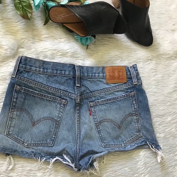 Levi's Pants - Levi’s : Distressed Cut Off Blue Denim Shorts
